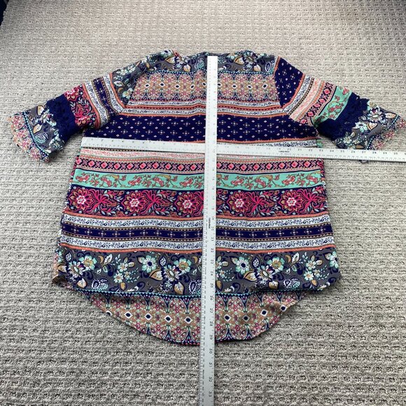 Ardene Women's Blouse Shirt Size Large L Multicolored Floral - Picture 4 of 6